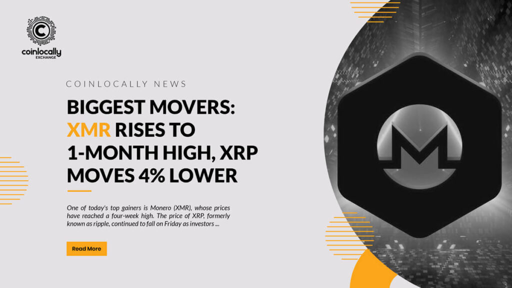 Biggest Movers: XMR Rises to 1-Month High, XRP Moves 4% Lower