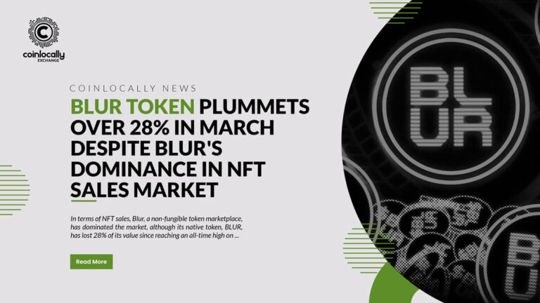 BLUR Token Plummets Over 28% in March, Despite Blur's Dominance in NFT Sales Market