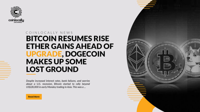 Bitcoin resumes rise, Ether gains ahead of upgrade, Dogecoin makes up some lost ground