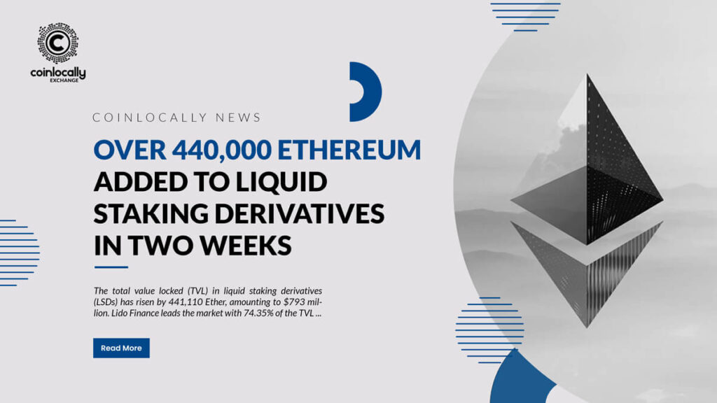 Over 440,000 Ethereum Added to Liquid Staking Derivatives in Two Weeks