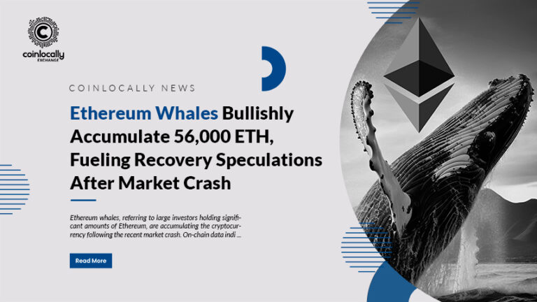 Ethereum Whales Bullishly Accumulate 56,000 ETH, Fueling Recovery Speculations After Market Crash