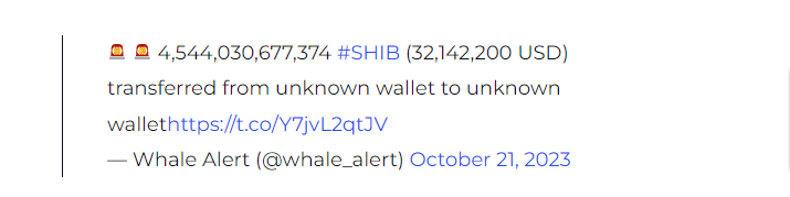 Massive Transfer of 22.5 Trillion SHIB by Top-Tier Whales Sends SHIB Price Soaring