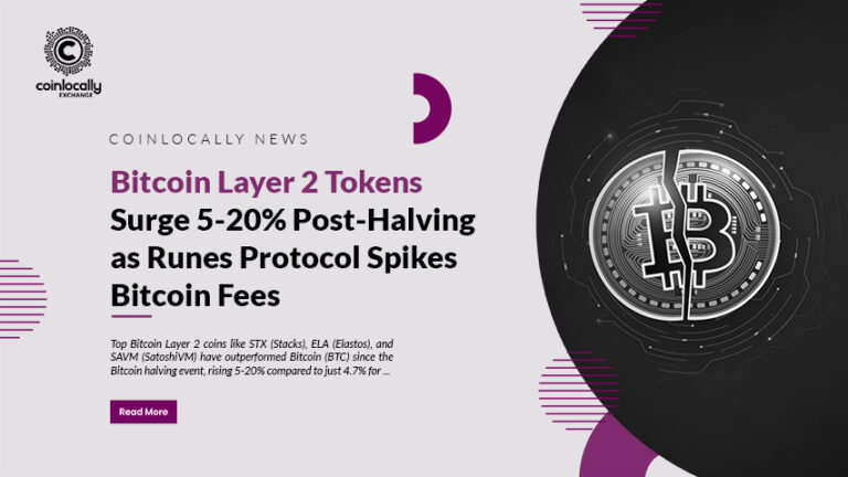 Bitcoin Layer 2 Tokens Surge 5-20% Post-Halving as Runes Protocol Spikes Bitcoin Fees