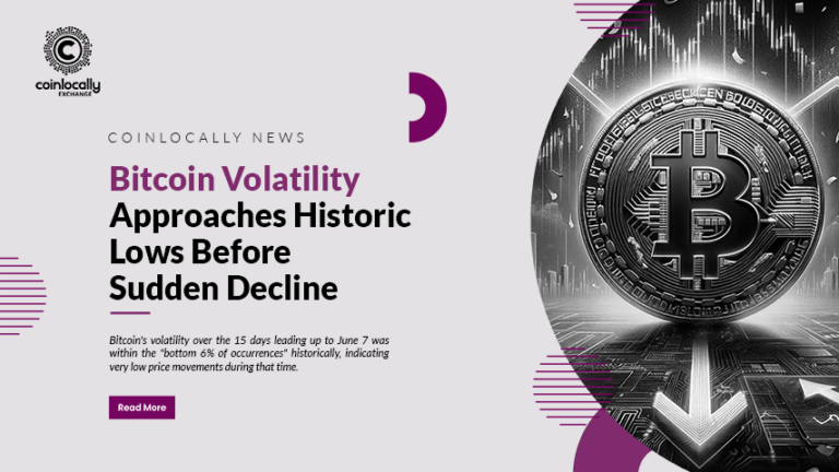 Bitcoin Volatility Approaches Historic Lows Before Sudden Decline